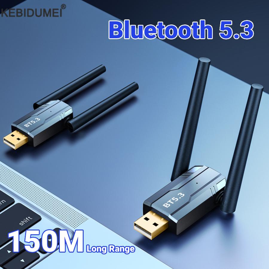 Bluetooth Adapter Receiver - USB Bluetooth 5.3 Dongle Adapter 150M