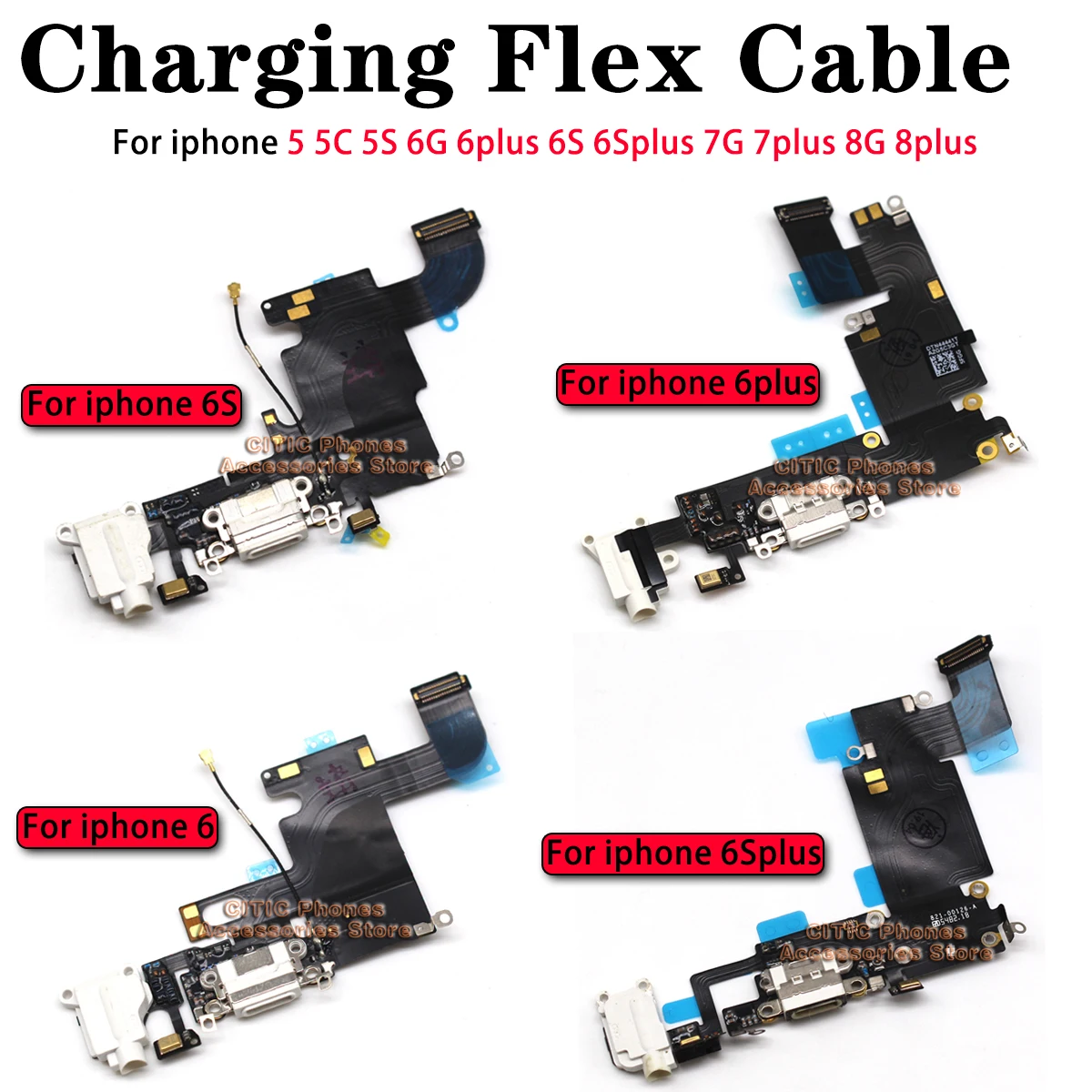 Wired Earphone Mic - 5pcs For iPhone 6 6S 7