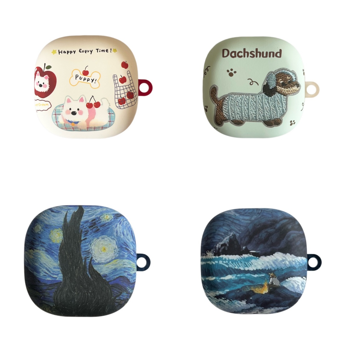 Cute Cartoon Dog Van Gogh Oil  - Headphone Case Hard ulasan dan harga