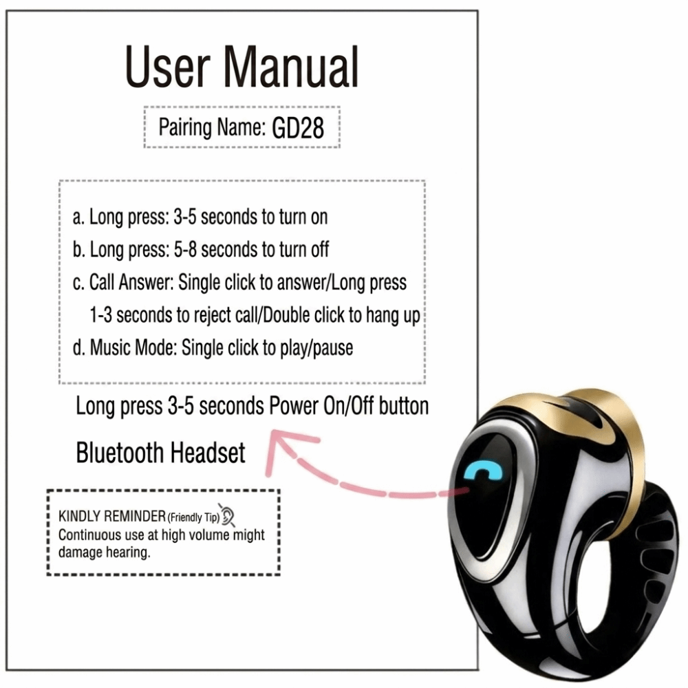 Stereo Sound Wireless Single E - Sports Earphone Hook ulasan dan harga
