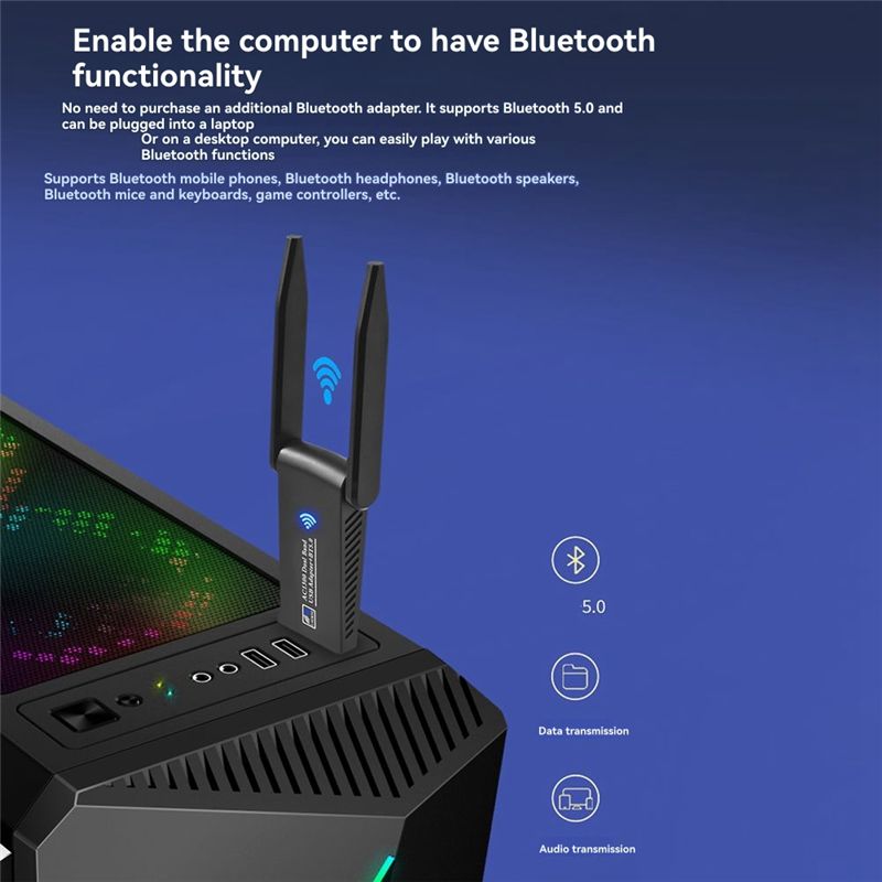 N34R-1300Mbps USB 3.0 Wifi Blu - Bluetooth Adapter Receiver ulasan dan harga